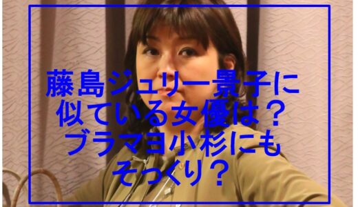 【画像】藤島ジュリー景子に似てる女優や有名人13人!小杉にもそっくり